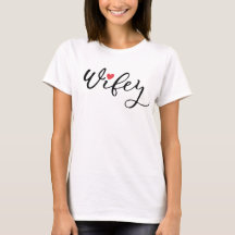 Wifey en Calligraphie Script Honeymoon couple