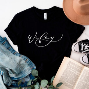 T-shirt Wifey jolie Script nouvelle chemise mariée