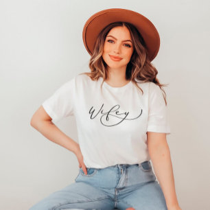 T-shirt Wifey jolie Script nouvelle chemise mariée