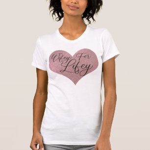 T-shirt Wifey pour Lifey Citation Rose Gold Parties scinti