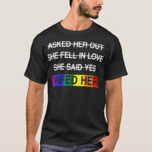 T-shirt Wiffed Son Mariage LGBTQ Romantic Lesbian Couples
