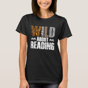 T-shirt Wild À propos de la lecture Leopard Lecture Lecteu