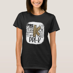 T-shirt Wild About Pre K Leopard Girls Enseignant Retour À