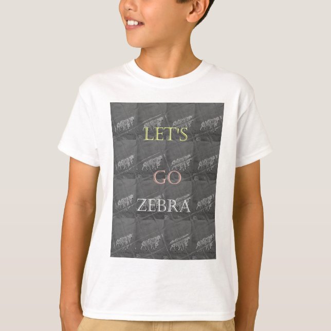 T-shirt Wild and Free Let's Go ! : Un voyage de Zebra (Devant)
