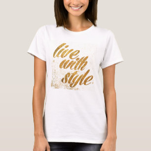 T-shirt Wild Apple Live With Style - Girly Quote