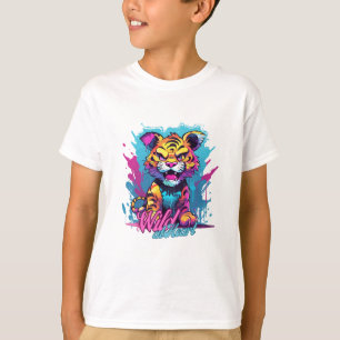 T-shirt Wild at Heart Tee : Synthwave dynamique Sabertooth