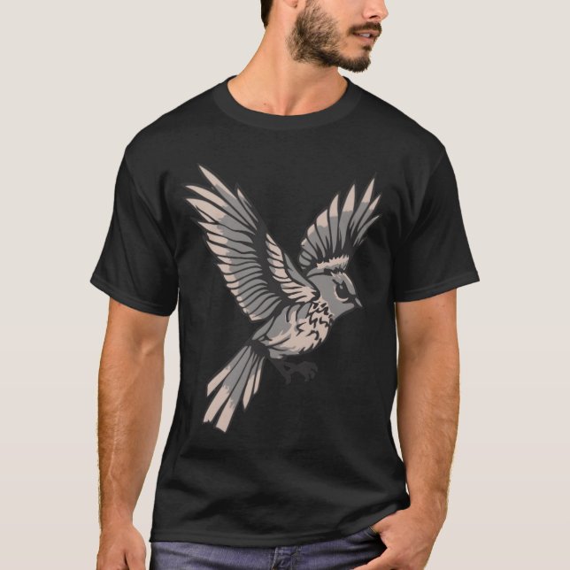 T-shirt Wild Bird Flying rétro (Devant)