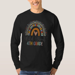 T-shirt Wild Environ 4e année Leopard Boho Rainbow Retour