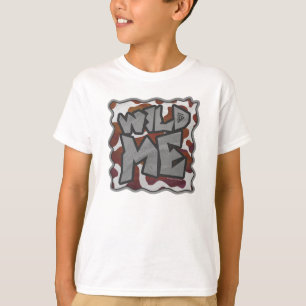 T-shirt Wild me Vache Brown et blanche Impression