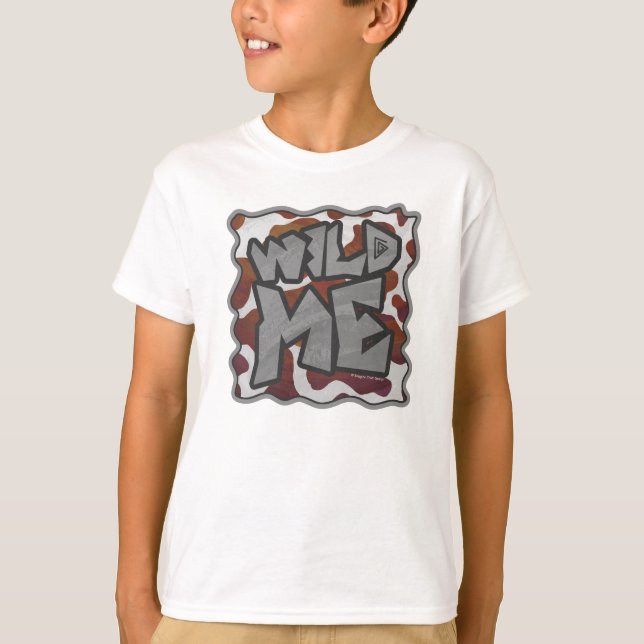 T-shirt Wild me Vache Brown et blanche Impression (Devant)