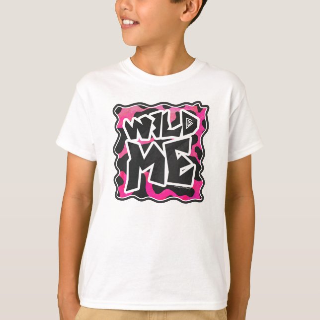 T-shirt Wild Me Vache rose et blanc (Devant)