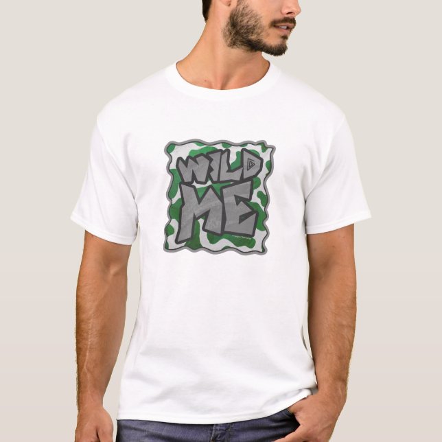 T-shirt Wild Me Vache Vert et blanc Imprimer (Devant)