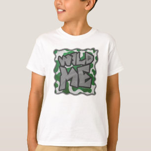 T-shirt Wild Me Vache Vert et blanc Imprimer