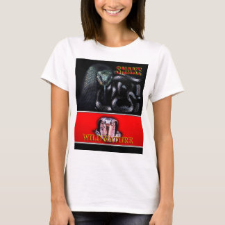 T-shirt WILD NATURE - collection de design SNAKE noir