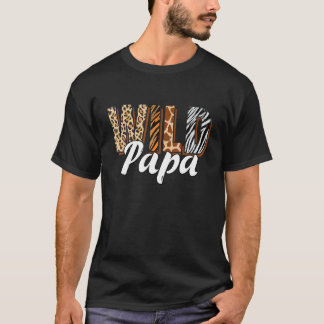 T-shirt Wild Papa Zoo Born Two be Wild B day Safari Jungle