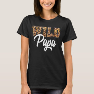 T-shirt Wild Papa Zoo Born Wild Birthday Safari Jungle