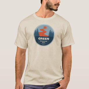 T-shirt Wild Vert Et Rivière Pittoresque