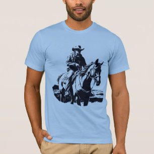 T-shirt Wild West Cowboy Horse Back Riding