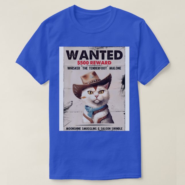 T-shirt wild west le chat (Design devant)