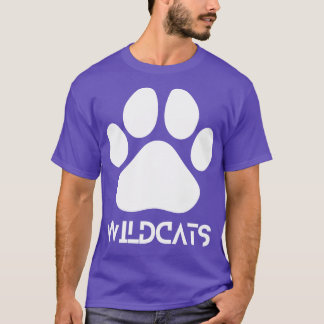 T-shirt Wildcats Paw Distressed Grunge Wildcats Pride
