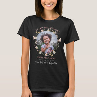 T-shirt Wildflower In Loving Memory Memorial Funeral Photo
