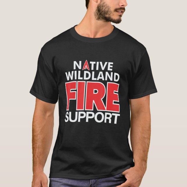 T-shirt Wildland Fire Rescue Support Firefighters Firemen  (Devant)