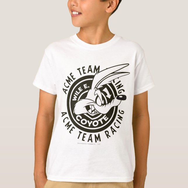 T-shirt WILE E. COYOTE™ Acme Team Racing B/W (Devant)