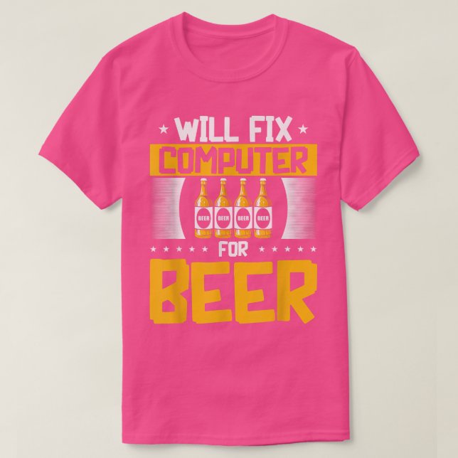 T-shirt Will Fi Computer pour le programmeur de support te (Design devant)