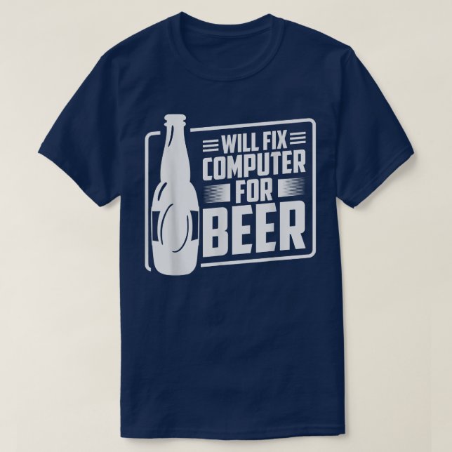 T-shirt Will Fi Computer pour le programmeur de support te (Design devant)