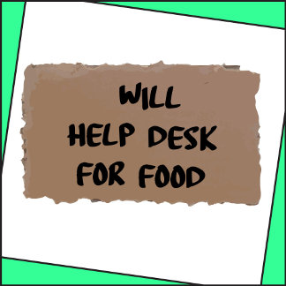 T-shirt Will Help Desk for Food