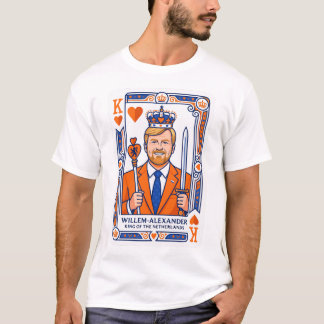 T-shirt Willem-Alexander Speelkaart - Hartenkoning Konings