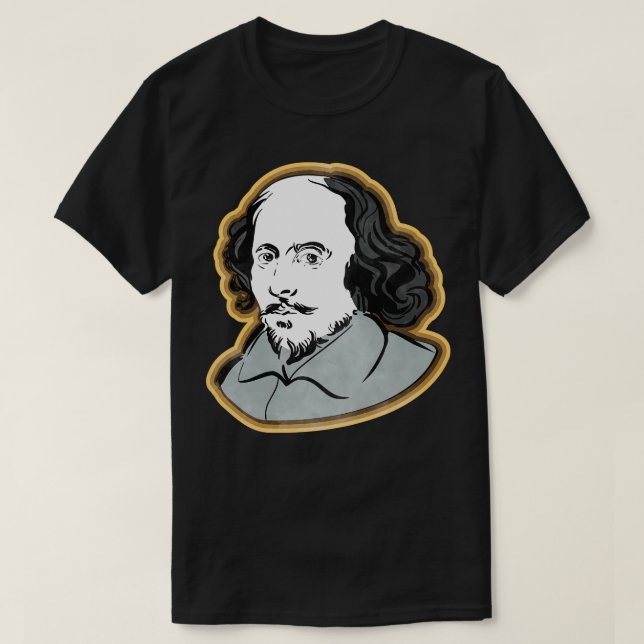 T-shirt William Shakespear Portrait (Design devant)