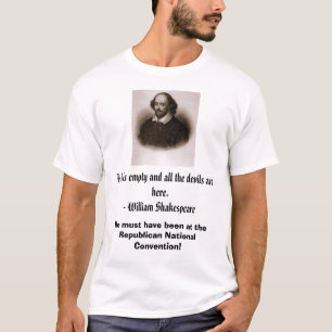 T-shirt William Shakespeare, enfer est vide et tous les…
