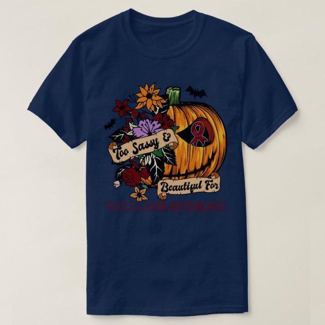 T-shirt Williams Syndrome Sensibilisation rétro halloween  (Design devant)