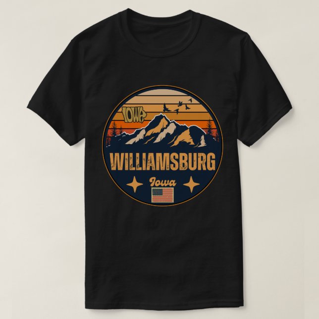 T-shirt Williamsburg, Iowa (Design devant)