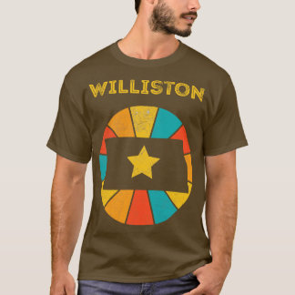 T-shirt Williston Dakota du Nord Vintage Souvenir déshabil