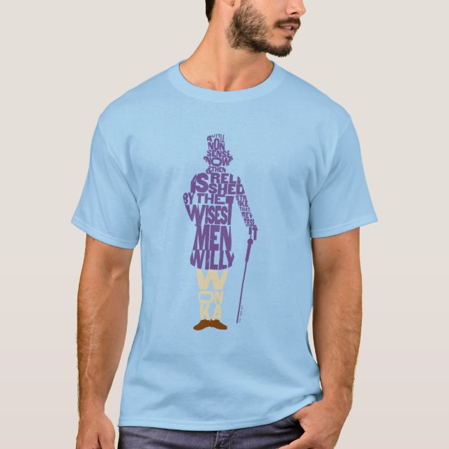 T-shirt Willy Wonka Citation Silhouette (Devant)