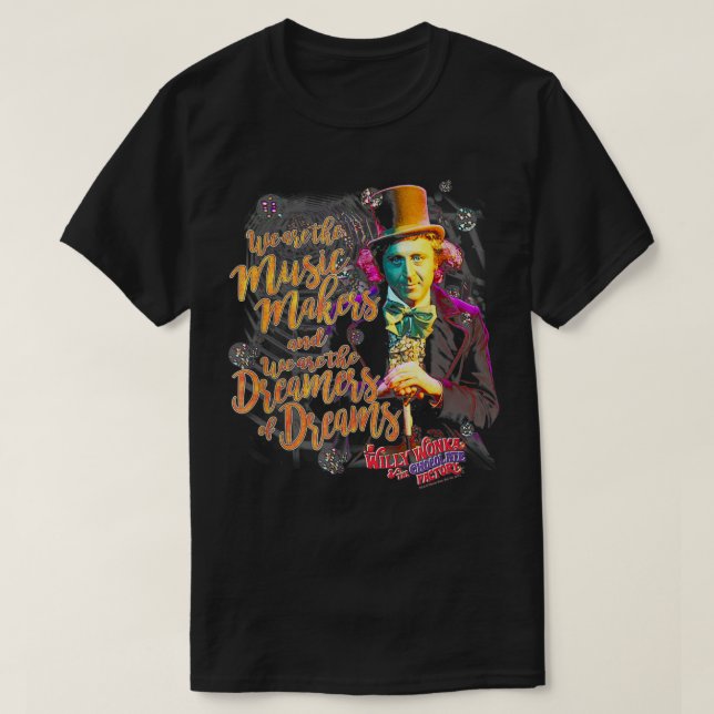 T-shirt Willy Wonka et l'usine de chocolat la musique Ma (Design devant)