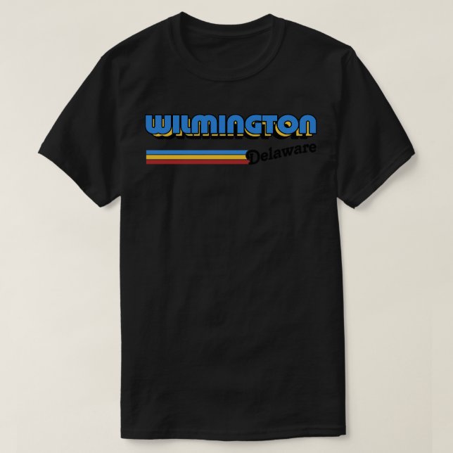 T-shirt Wilmington Beach Delaware Design rétro (Design devant)