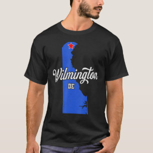 T-shirt Wilmington Delaware DE Carte Sports Vintages Femme