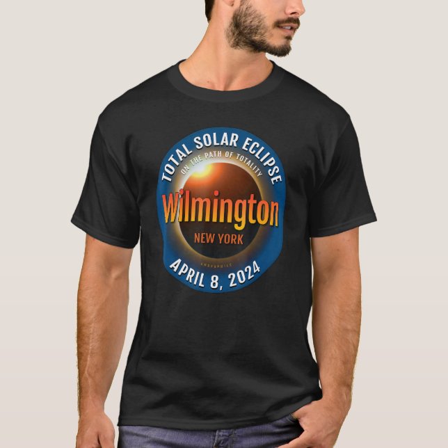 T-shirt Wilmington New York NY Total Solar Eclipse 2024 3 (Devant)