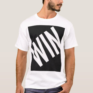T-Shirt WIN Heavy Diagonal Typography Bold Hustl