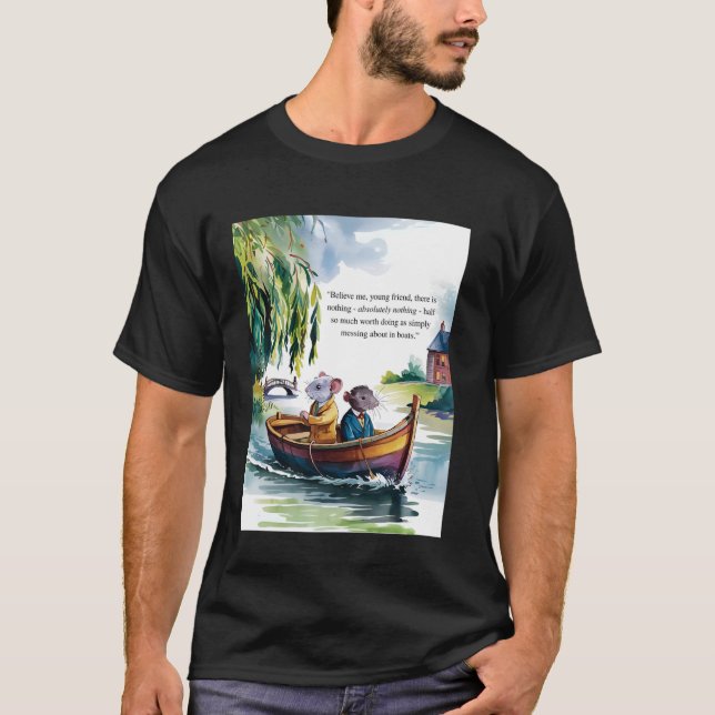 T-shirt Wind in the Willows Book Citation de message sur B (Devant)