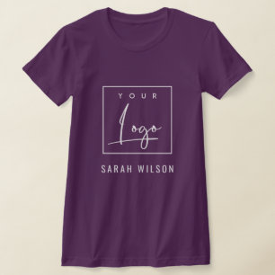 T-shirt Wine Eggplant Business Ajouter Votre Logo Avec Nom