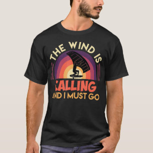 T-shirt Wing Foil dit que Wind appelle Wing Surf Wingfoi