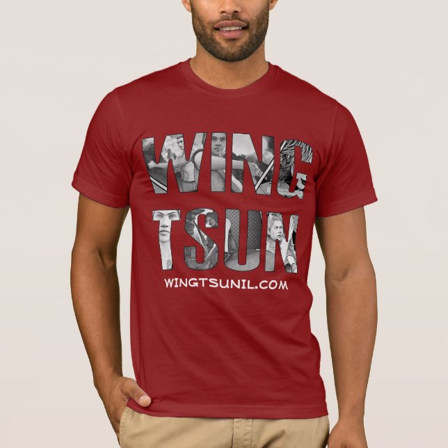 T-shirt Wing Tsun Illinois Red Tee avec bande dessinée rem (Devant)