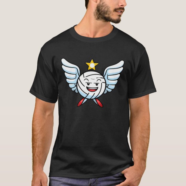 T-shirt Winged Volleyball Volleyball Player (Devant)