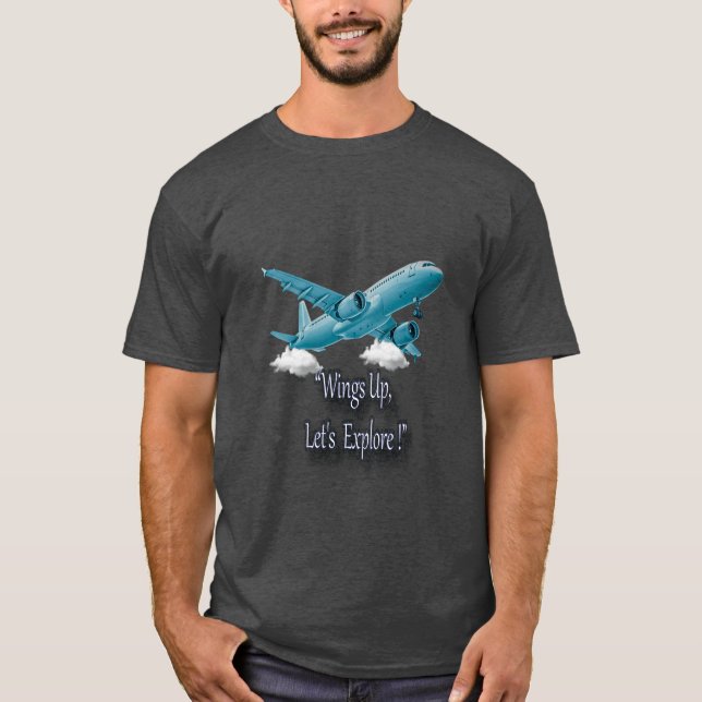 T-shirt Wings Up, Explorons ! (Devant)