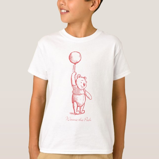 T-shirt Winnie le croquis de Pooh (Devant)