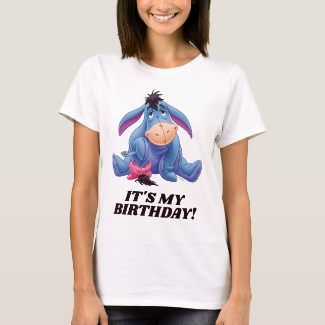 T-shirt Winnie l'Ooh | Eeyore - C'est mon T-Shir d'anniver (Devant)